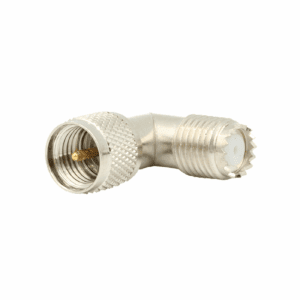HF-Adapter, 90° Mini UHF male - Mini UHF female #CA660
